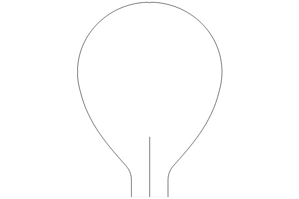 A Simple Line Drawing of a Balloon