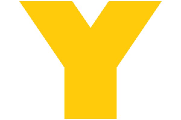 Vibrant Yellow Letter 'Y' on a White Background