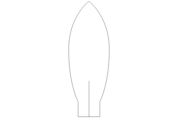 Simplified Line Drawing of a Cone-Shaped Object