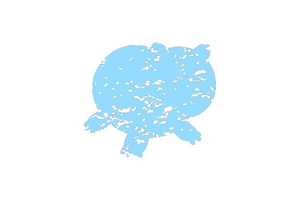 Abstract Light Blue Shapes on a White Background