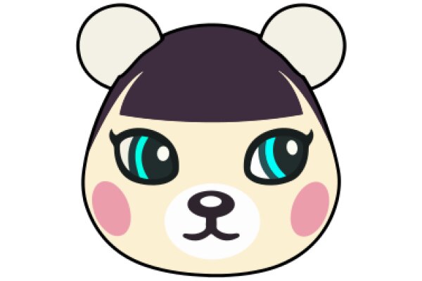 Stylized Cartoon Character with Bear-like Features and a Cute Expression
