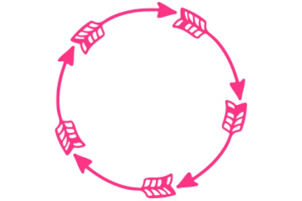A Pink Arrow Circle with a Pink Arrow Inside