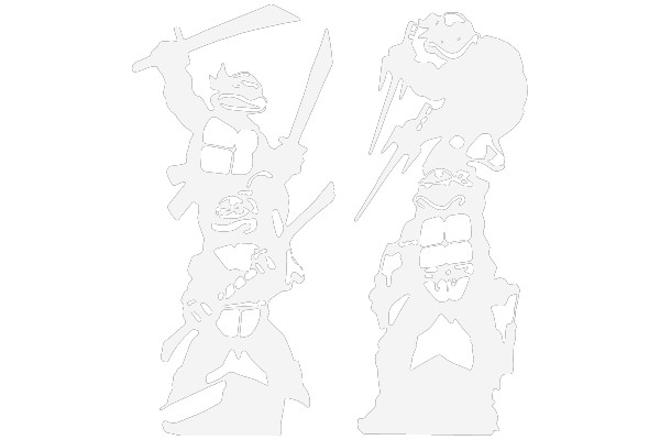 Ninja Turtle Duo: A Dynamic Duo of Samurai Ducks