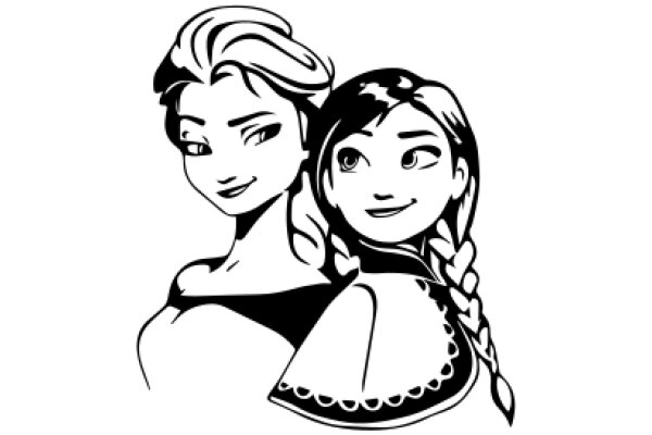 A Tale of Friendship: A Illustration of Two Animated Characters