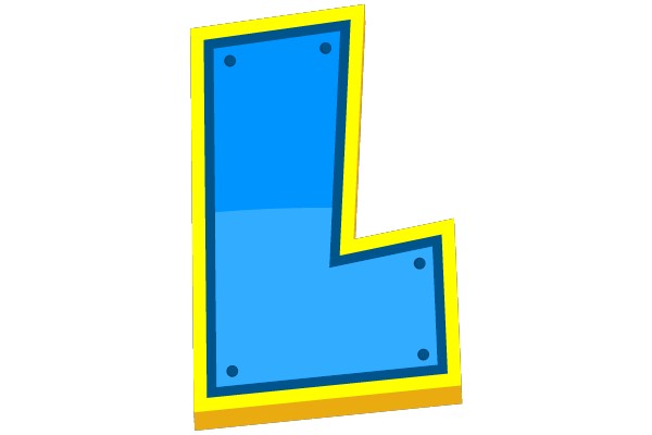 Blue and Yellow L-Shaped Icon