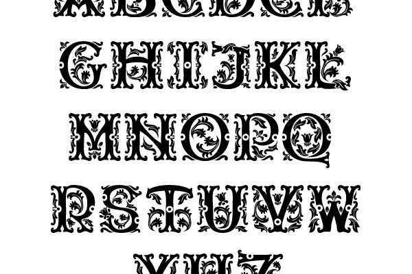 Ornate Alphabet Display