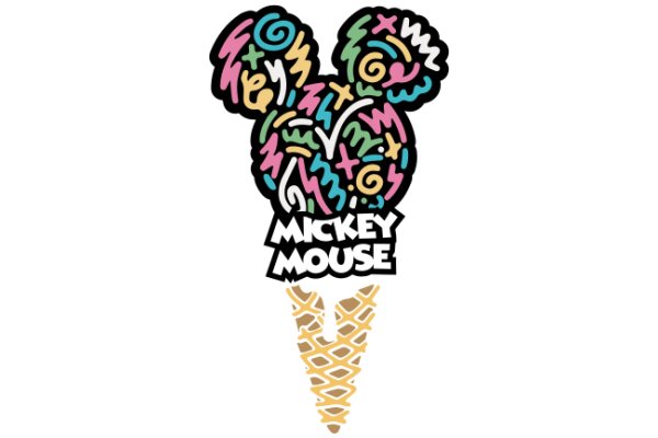 Vibrant Mickey Mouse Logo with Colorful Text