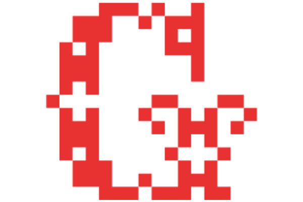 Digital Art: A Red Pixelated Character