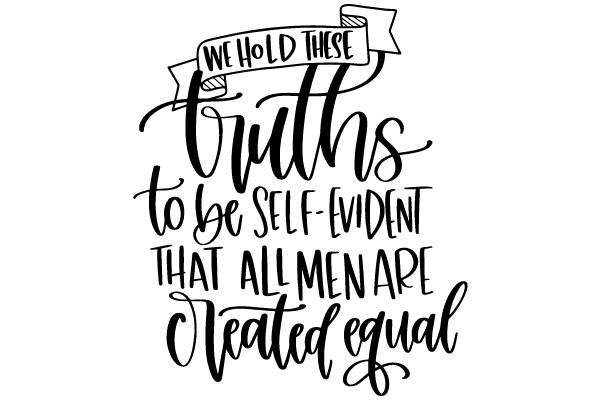 We Hold These Truths to be Self-Evident That All Men Are Created Equal