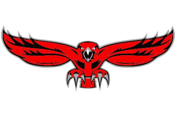 Vivid Red and Black Eagle Logo