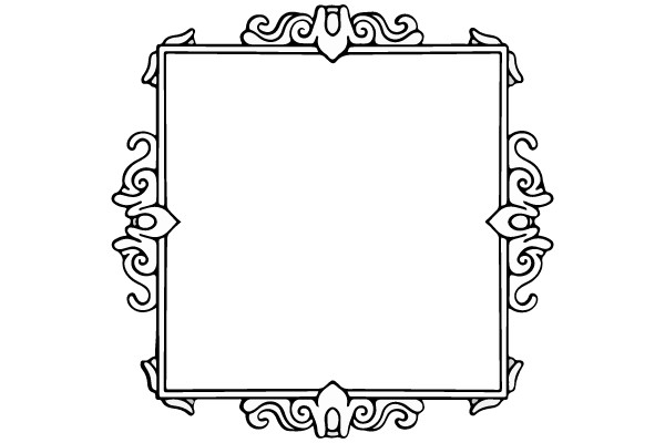 Ornate Vintage Frame with Flourish Design