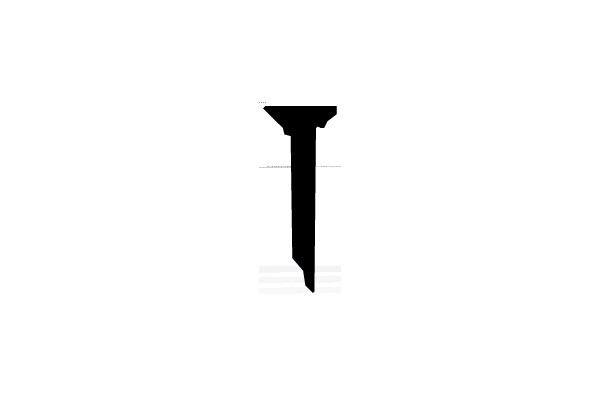 Vertical Black Shape Against a White Background
