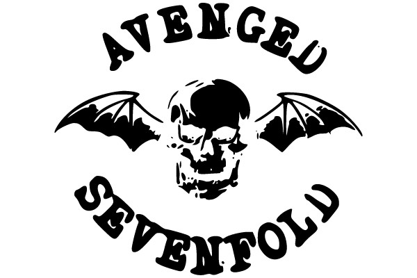 Skull with Wings and Text 