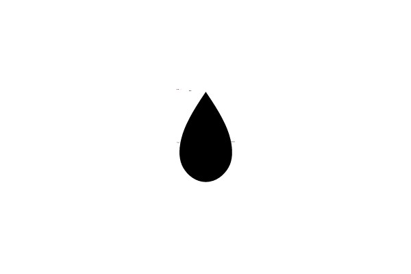 Black Water Drop Shape