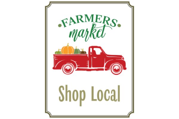 Farmers Market Shop Local Sign