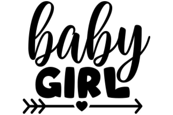 Stylish Baby Girl Sign with Heart and Arrow Design