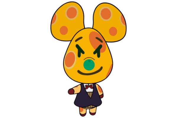 A Whimsical Cartoon Character: A Yellow Minion with a Bowtie and a Big Smile