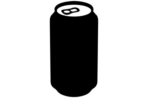 A Solid Black Can with a White Logo