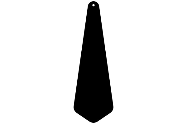 A Solid Black Tie Against a White Background