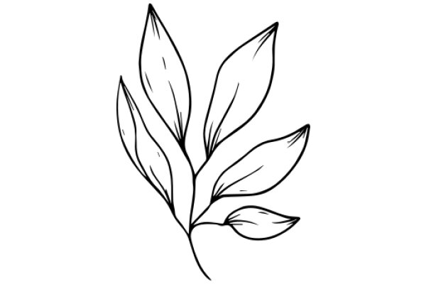 Simplistic Line Art of a Plant