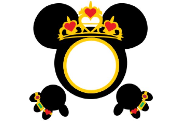 Mickey Mouse's Royal Heart-Themed Crown and Accessories