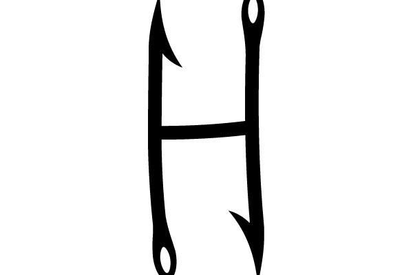 Black Symbol on White Background
