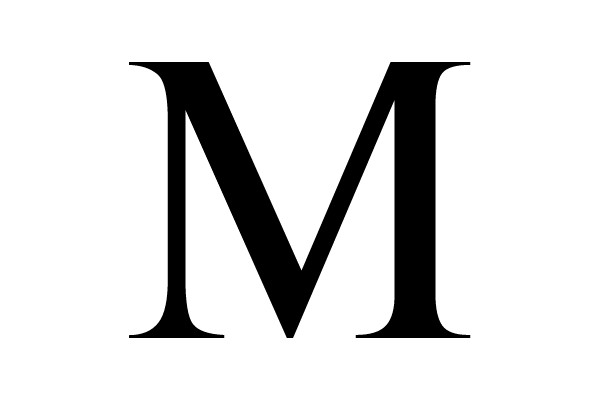 Bold Black Letter M