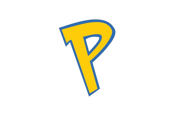 Bold Yellow and Blue Letter 