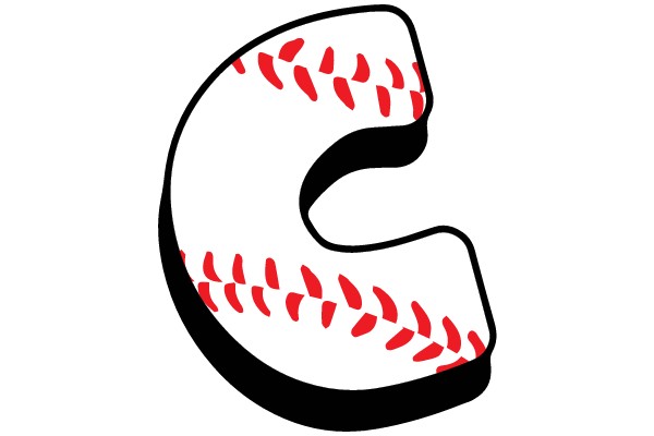 Baseball Stitched Letter C