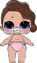 An Adorable Cartoon Character in a Pink Swimsuit
