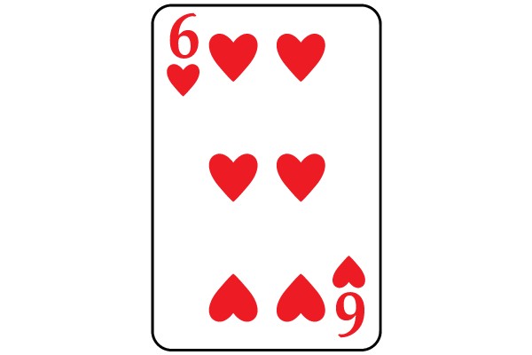 Hearts Deck: Six and Nine of Hearts