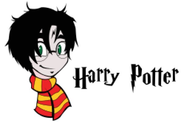 Harry Potter Fan Art: A Stylized Character with a Scarf and the Name 'Harry Potter'