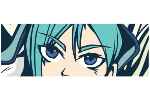 Anime-Inspired Character with Blue Hair and a Mysterious Expression