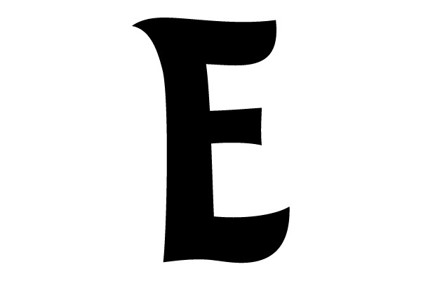 Bold Black Letter E