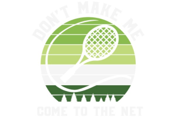 A Digital Artwork Featuring a Tennis Racket and a Net, with a Message of Encouragement and Invitation.
