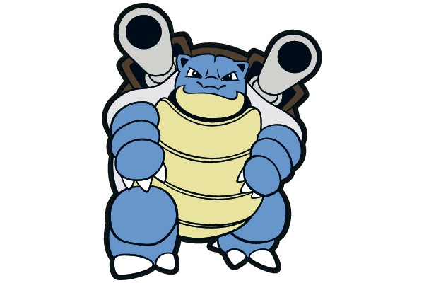 Chomper the Battle-Ready Blue Turtle