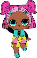 Vibrant Anime-Style Character with Pink Hair and Pink Eyes, Wearing a Yellow Outfit and Pink Ears, Standing Against a White Background.
