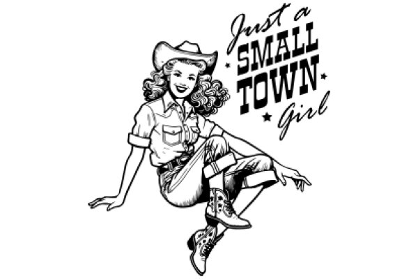Just a Small Town Girl: AWoman in Cowboy Boots and a Cowboy Hat, Embracing Her Rural Roots