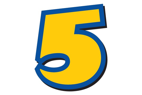 Bold Number Five