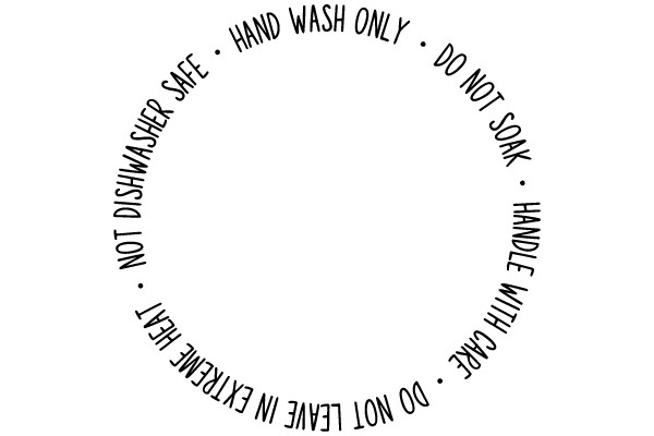 Circular Text Warning Labels