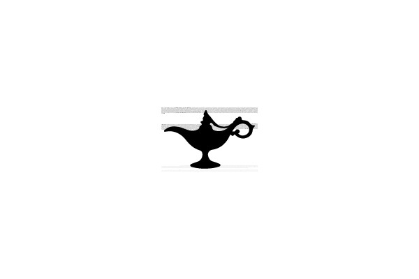 Genie's Lamp Silhouette