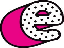 Stylized Donut with Pink Frosting and White Sprinkles
