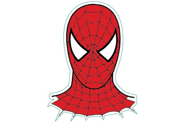 Vibrant Red Spider-Man Mask Sticker