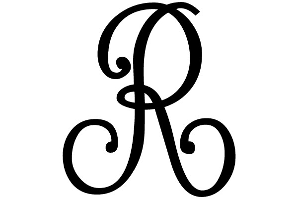 Elegant Flourished Script Letter R