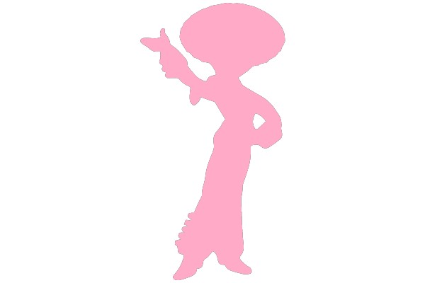 Pink Silhouette with Raised Arm