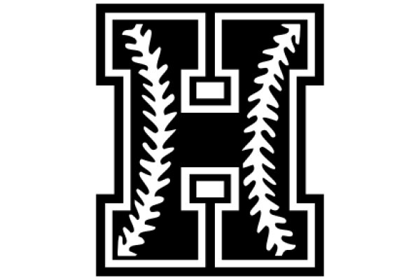 Stylized Baseball Logo with Letter 'H'