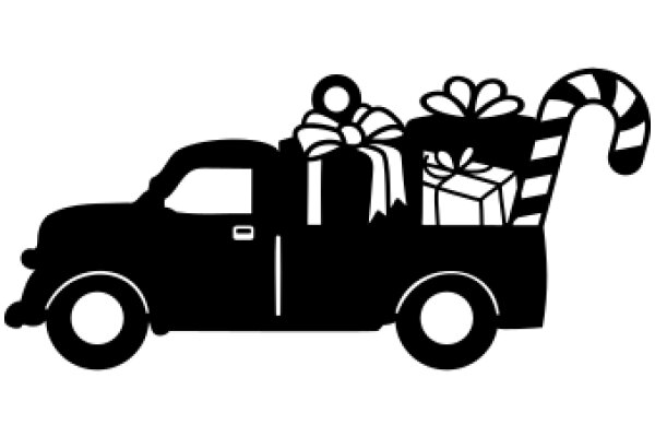 A Festive Truck: A Holiday-themed Illustration