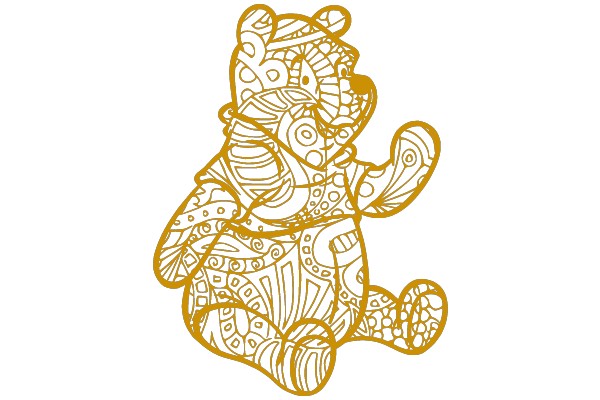 Ornate Cat Zentangle Design