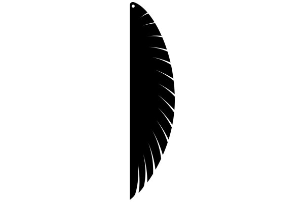 Stylized Black Feather Design