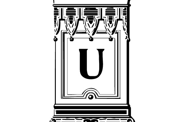 Elegant Ornate Monogram with the Letter 